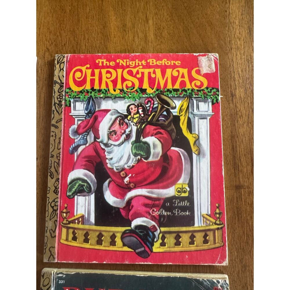 Vintage Little Golden Books Christmas Lot Disney Rudolph Santa 4 Books - Picture 7 of 16